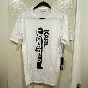 NWT Karl Lagerfeld Black and White Short Sleeve Tees